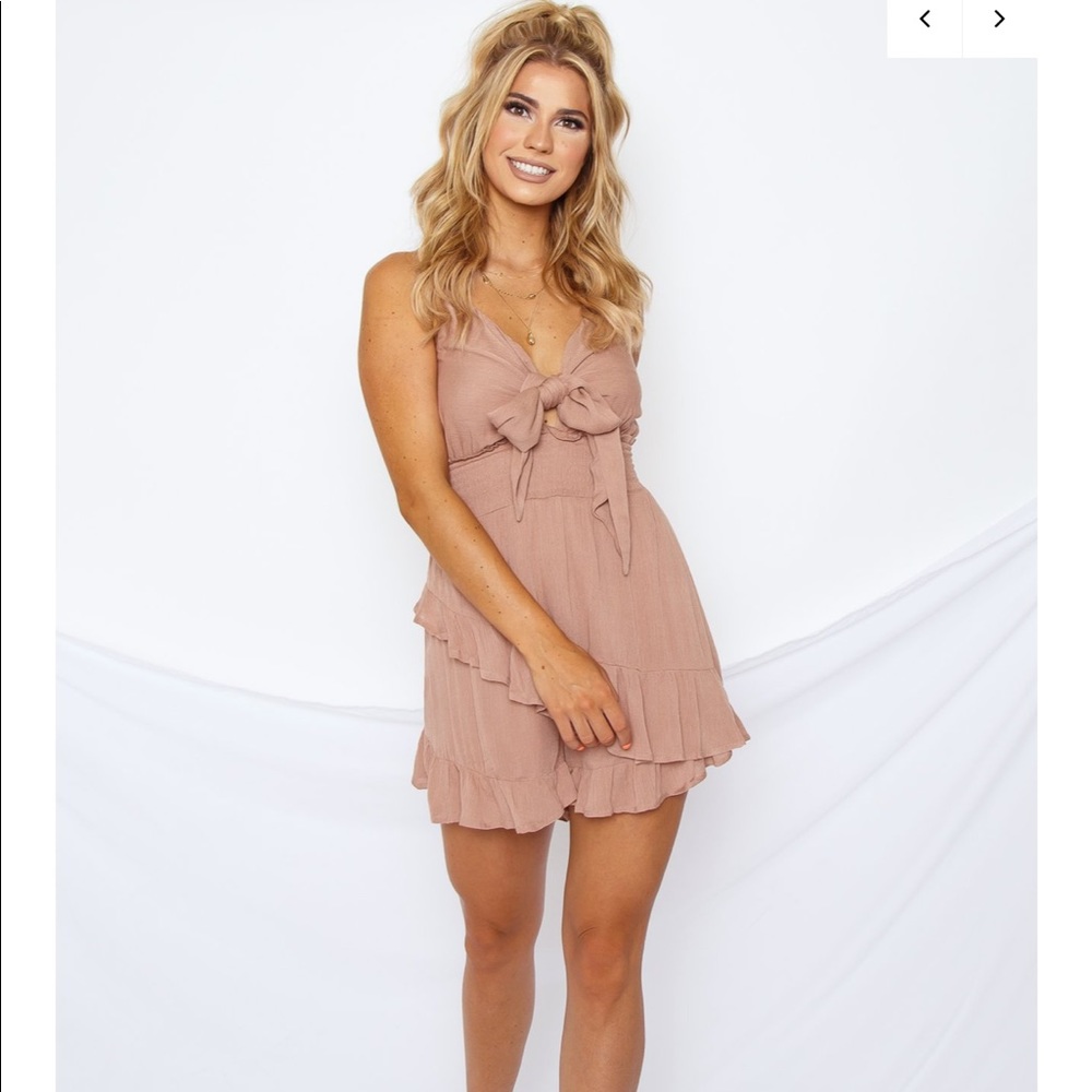 NWT White and pink romper Size S